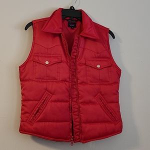NWOT Tommy Hilfiger jeans puffer red winter vest S